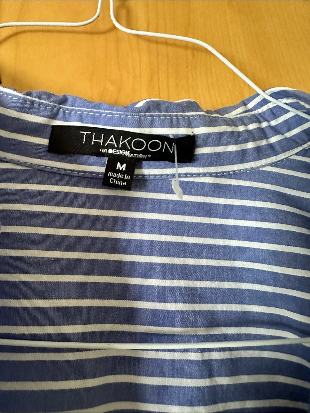 Thakoon Blue & White Striped Casual Button-Down